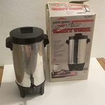 West Bend Party Perk 12-42 Cup Automatic Stainless Steel Coffee Percolator 58002. Fixed Price $29.00.