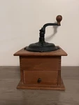 Vintage Antique Wood Coffee Bean Burr Grinder Mill Manual Cast Iron Hand Crank. Fixed Price $17.99.