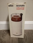 Braun Ksm 2 Aromatic Coffee Grinder - White New Open Box Vtg. Fixed Price $35.96.