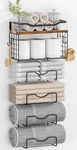 Racks For Bathroom,towel Wall Mounted, 6 Tier Rolled Folded Tow.... Fixed Price $30.92.