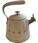 Smeg Whistling Kettle 2.3L Stainless Steel Electric Coffee Stylish Cream. Fixed Price $179.99.