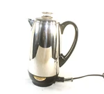 Vintage Faberware Stainless Model 142 Superfast 12 Cup Percolator Coffee Pot. Fixed Price $49.00.