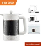 Elegant 51OZ Cold Brew Coffee Maker - Classic French Press, Made In Portugal. Fixed Price $22.94.