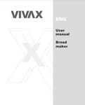 Vivax Bread Machine Manual BM1125, BM500. Fixed Price $21.99.