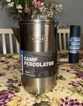 Stanley Camp Percolator Hold Tight Stainless Steel 1.1 Qt Brews 6 Cups Nwt. Fixed Price $37.99.