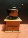 Steel & Oak? Wood Coffee Bean Grinder Box W/ Drawer Hand Manual Crank Mill Vtg. Fixed Price $29.95.