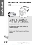Morphy Richards Bread Machine Manual 48322, 48323, 48324, 48325, 48326, 48327. Fixed Price $21.99.