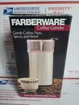 Farberware Coffee Grinder FGC600 Silver New, Stainless Steel. Fixed Price $29.99.