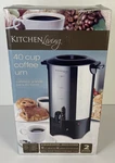 Kitchen Living 40 Cup Coffee Urn Removable New Box Cool Touch Handle Locking. Fixed Price $29.97.