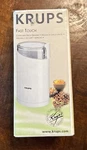 Krups Fast Touch Coffee Spice Grinder Electric 203-70-51 Oz Beans White Nos. Fixed Price $35.97.