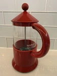 Rare Bodum Archi 1708 French Press Coffee Maker Red German Glass Cups. Fixed Price $30.87.