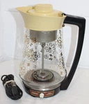 Vintage Sunbeam 12 Cup Glass Pot Coffee Percolator Ap-z Tested! Gold Flowers. Fixed Price $149.95.