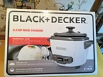Black+decker 3 Cup Rice Cooker - Nib. Fixed Price $22.00.
