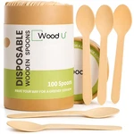 Disposable Wooden By Woodu 100% All-natural, 6.5" Spoons,. Fixed Price $19.70.