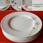 4 Williams-sonoma Floral Porcelain 6.75" Appetizer Bread & Butter Plates W/box. Fixed Price $29.95.