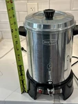 Vintage West Bend 24-CUP Stainless Steel Auto Percolator Coffee Maker W/ Spout. Fixed Price $44.99.