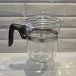 Vintage Pyrex Glass Coffee Pot Cup Black Handle Percolator 7824B Complete. Fixed Price $99.00.