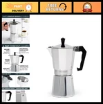 Classic Stovetop Espresso Maker Moka Pot For Italian Cuban Coffee, 6 Cups, Silve. Fixed Price $72.99.