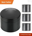 Durable 2" Zinc Alloy Spice Grinder - Effortless Grinding Culinary Delights. Fixed Price $34.99.