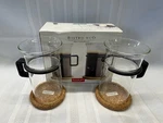 2 Bodum Duo Bistro Glass Coffee Espresso Tea Mugs Cork Carsten Jorgensen Danish. Fixed Price $33.99.