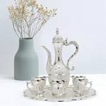 Tea Set Vintage Coffee With Pot And 6 Cups For Home Decor Birthday Wedding. Fixed Price $35.50.