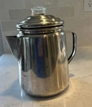 Coleman Stainless Steel 12 Cup Coffee Pot Percolator Stove Top Camping Outdoor. Fixed Price $38.00.