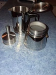 Bonvivo Stainless Steel Stovetop Espresso Maker Moka Pot Induction Compatible. Fixed Price $29.99.
