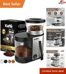 Kaffe 5.5OZ Burr Coffee Grinder - Compact With Coarseness Settings For All Brews. Fixed Price $48.35.