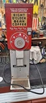 Eight O'clock Bean Coffee Electric Grinder, Red/silver Countertop Unit. Fixed Price $425.00.