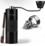 Manual Coffee Grinder By Alpaca Ventures - Stainless Steel Conical Burr Black. Fixed Price $38.99.