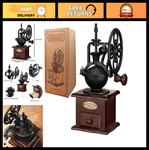 Vintage Manual Coffee Grinder - Retro Wooden Bean Mill For Home Use, Hand Crank. Fixed Price $55.99.