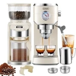 Gevi 20 Bar Espresso Machine W/ Burr Grinder 35 Settings Frother Beige. Fixed Price $219.36.