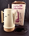 Vtg Regal Ware Mardi Gras 4-8 Cup Automatic Poly Perc Coffee Maker Harvest Gold. Fixed Price $24.99.