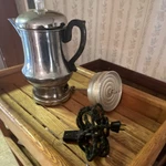 Farberware Automatic Electric Percolator Coffee Maker Silver Black Metal. Fixed Price $25.00.