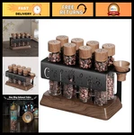 Coffee Bean Storage Tubes With One-way Valve, Walnut Base, 8 Glass Containers &. Fixed Price $79.99.