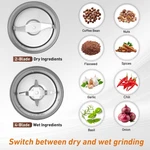 Dual Blade Coffee Grinder, Stainless Steel Bowls, Electric, Silver. Fixed Price $63.98.