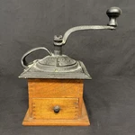 Coffee Grinder/ Bean Mill Vintage Cast Iron Hand Crank Wooden. Fixed Price $45.00.