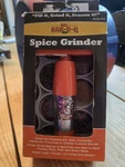 Mr. Bar-b-q Electric Spice Grinder Adjustable Coarseness Orange Stainless Steel. Fixed Price $9.00.
