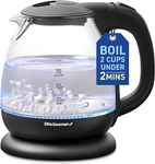 Elite Gourmet 1L Glass Electric Kettle 1100W Bpa Free Cordless Auto Shut Off. Fixed Price $39.99.
