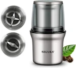 Secura Electric Coffee Grinder And Spice With 2 Stainless Steel Blades. Fixed Price $56.99.