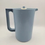 Tupperware Pitcher 2 Qt Blue 1676-6 Push Button Lid Vintage Usa 8.5IN. Fixed Price $17.99.