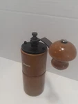 Akirakoki Manual Coffee Bean Grinder Wooden ( Teak ? ) Mill With Cast Iron Burr. Fixed Price $49.99.