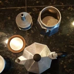 Bialetti 1 Cup Moka Express Stovetop Espresso Coffee Maker Pot W/ Mug. Fixed Price $35.00.