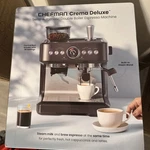 Chefman Crema Deluxe Double Boiler Espresso Machine Burr Grinder Steam Wand New. Fixed Price $220.00.
