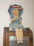 1940S Sunbeam Bread Diecut Girl Holding Loaf Shelf Sitter Store Display Rare Htf. Fixed Price $399.96.