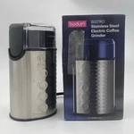 New Bodum Bistro Electric Coffee Grinder Black Compact Brushed Stainless Steel. Fixed Price $27.99.