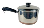 Revere Ware 2QT Double Circle Process Patent 2272609 Copper Clad Sauce Pan & Lid. Fixed Price $19.99.