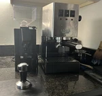Package Gaggia Classic Pro Espresso Machine & Eureka Mignon Notte Grinder. Fixed Price $619.00.