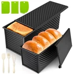 Pack Bread Pan With Lids 2.2 Lb & 1 Capacity Carbon Steel Toast Mold For. Fixed Price $42.97.