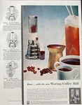 1958 Waring Coffee Mill Vintage Magazine Color Print Ad Mixer Ice Jet Blender. Fixed Price $9.95.